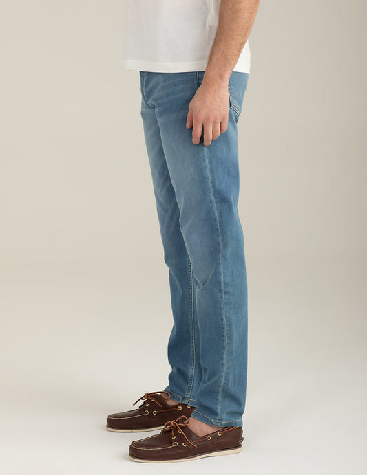 Pantalone in felpa effetto denim - back - 002