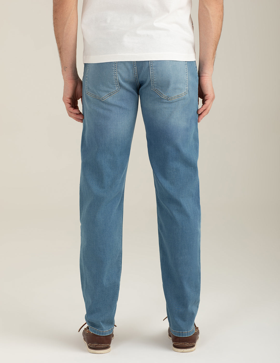 Pantalone in felpa effetto denim uomo light blue fm26s24pf cc-a1001 Pantalone in felpa effetto denim