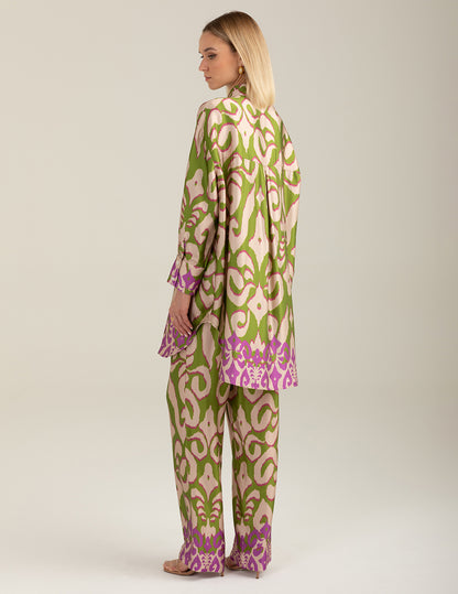 Printed Satin Trousers