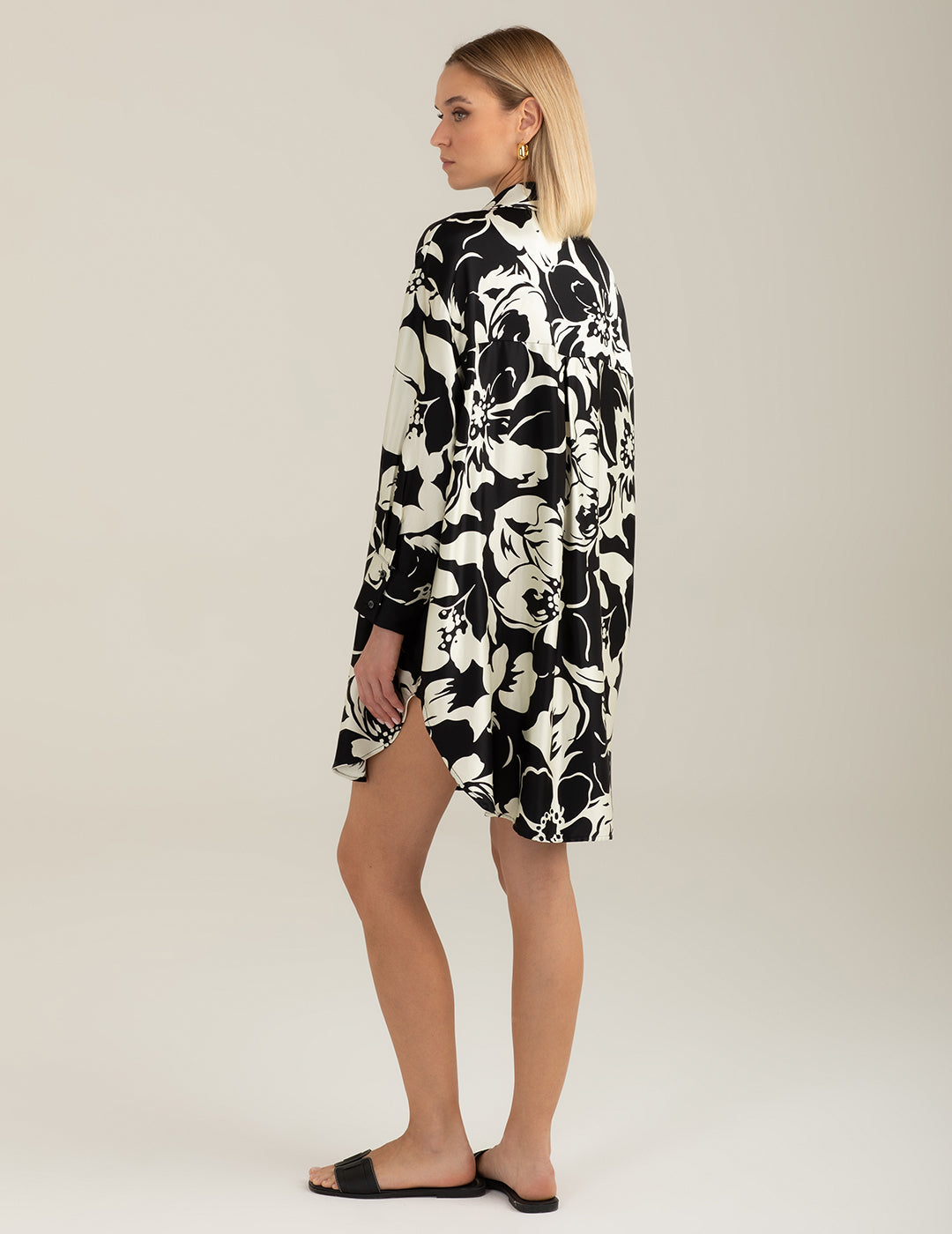 Abito chemisier a manica lunga donna flower fw26s07as cc-a1407 Abito chemisier a manica lunga