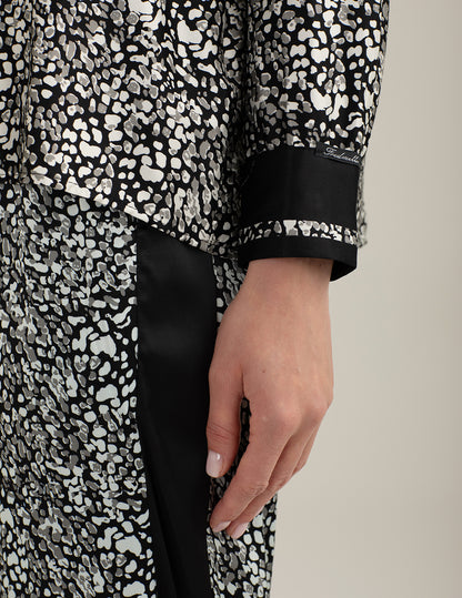 Pantalone in raso stampato