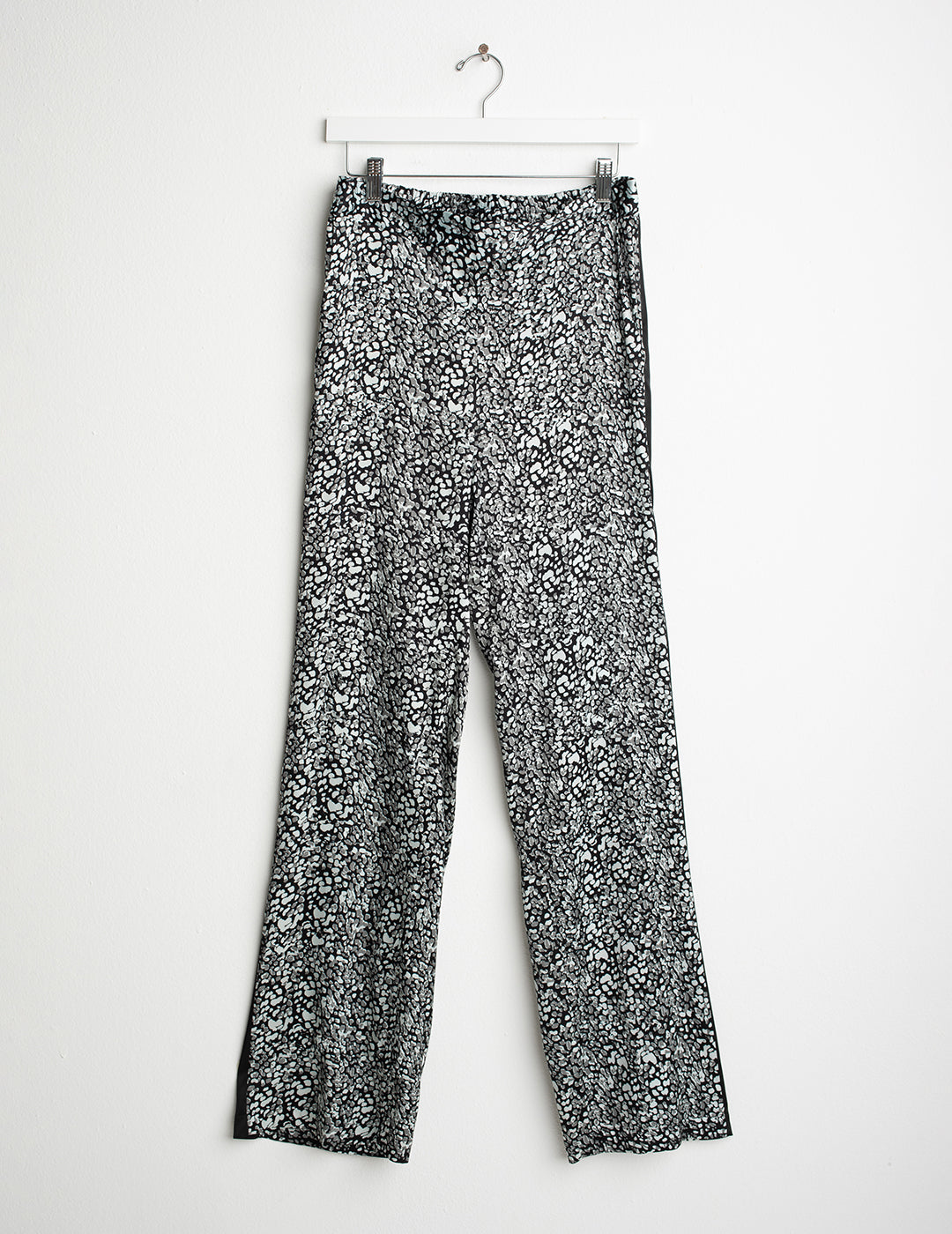 Pantalone in raso stampato donna black fw26s30pt cc-a0951 Pantalone in raso stampato