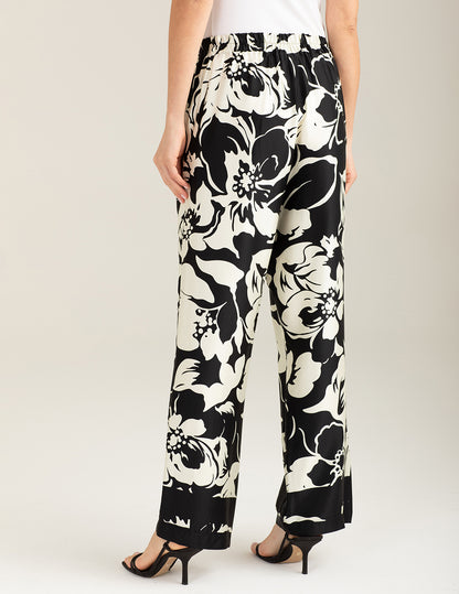 Pantalone in raso stampato