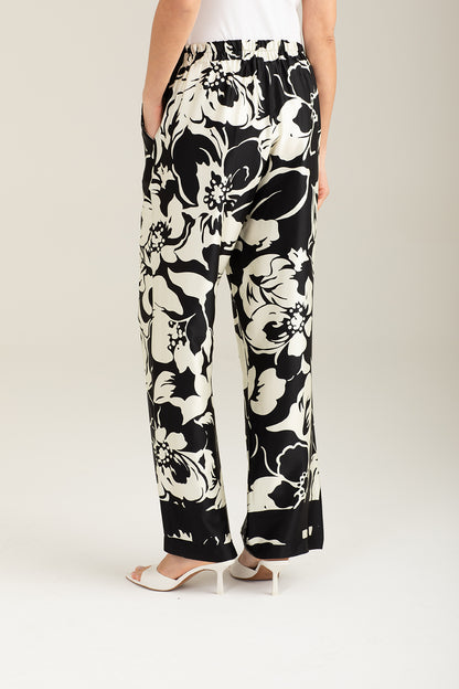Pantalone in raso stampato