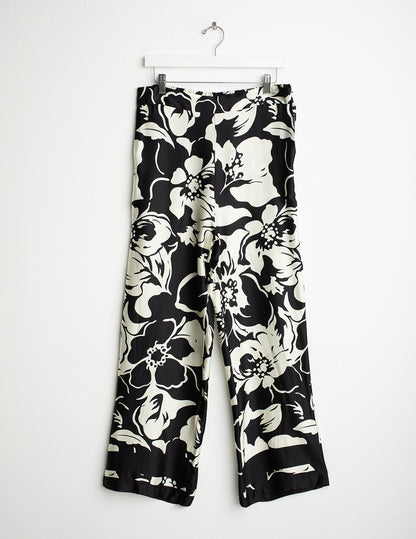 Pantalone in raso stampato