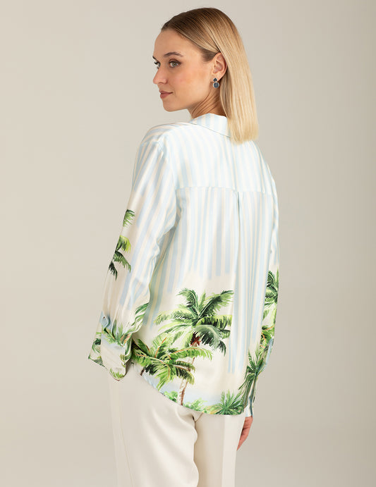 Camicia a manica lunga con stampa - back - 002