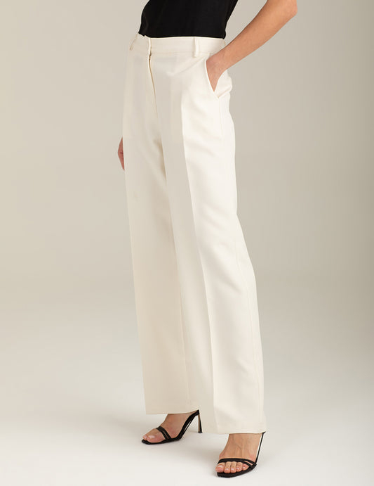 Pantalone palazzo bi-stretch - back - 002