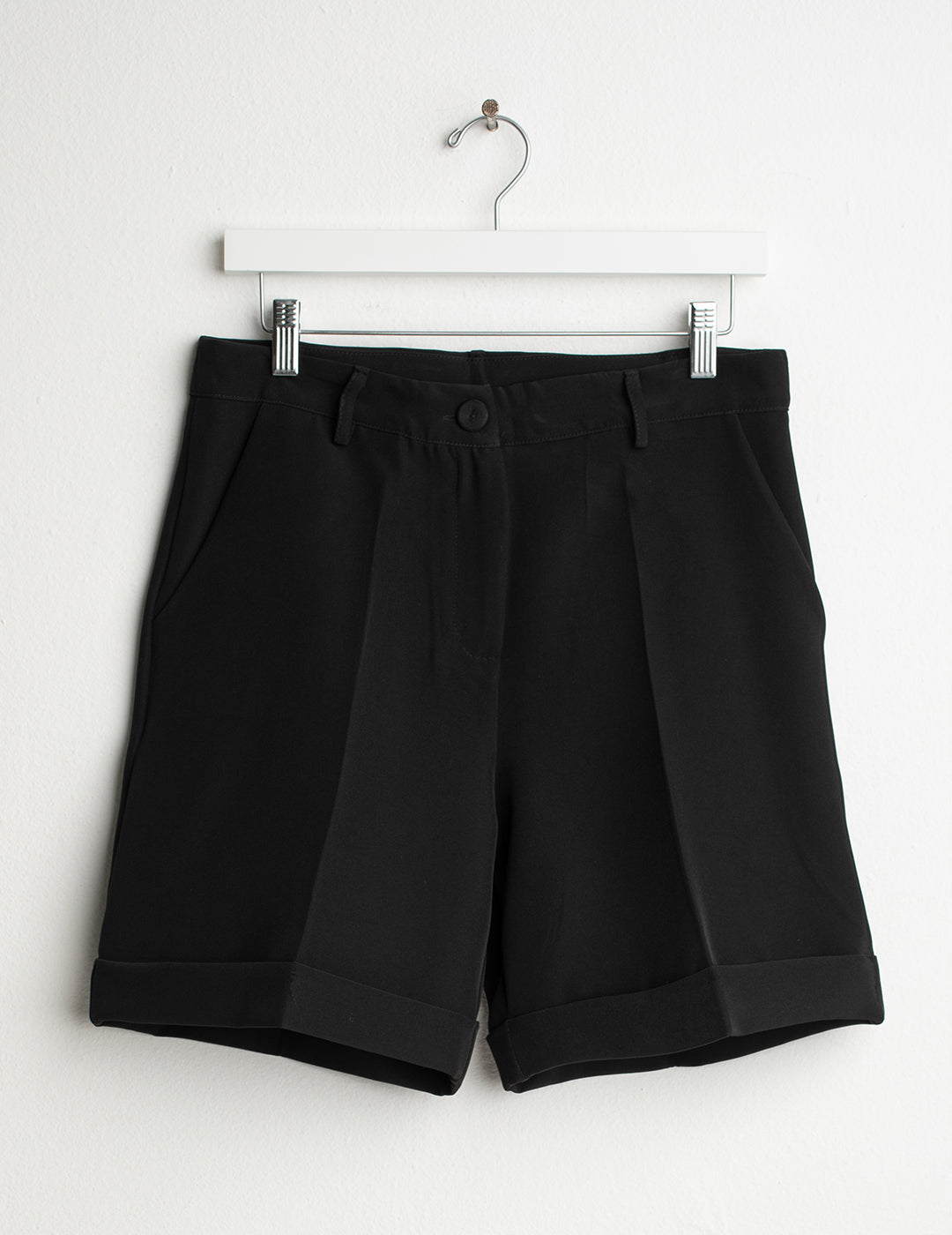 Bi-Stretch Bermuda Shorts with Cuffed Hem woman black fw26s38eu cc-a0951 Bi-Stretch Bermuda Shorts with Cuffed Hem