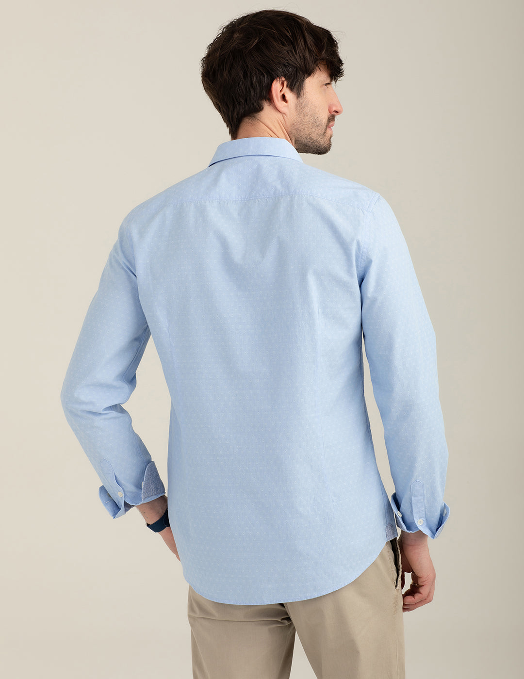 Camicia in jacquard stretch uomo light blue fm26s05ct cc-a1001 Camicia in jacquard stretch