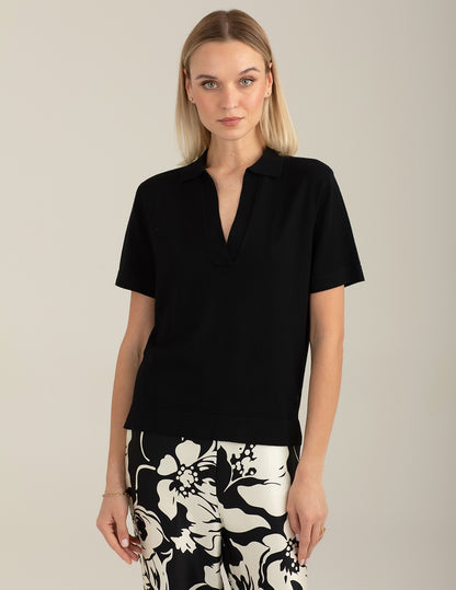 Short-Sleeve Knit Polo
