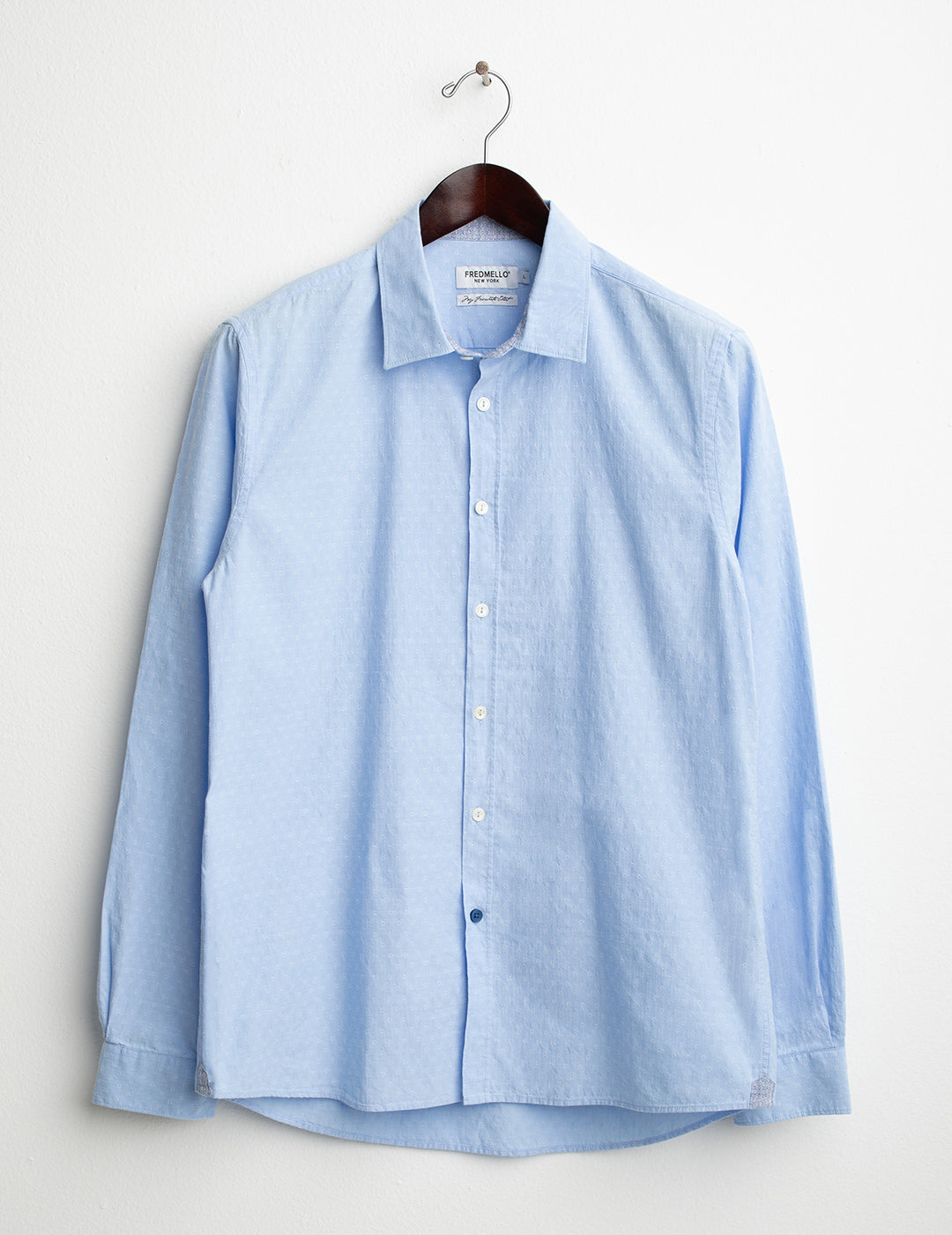 Camicia in jacquard stretch uomo light blue fm26s05ct cc-a1001 Camicia in jacquard stretch