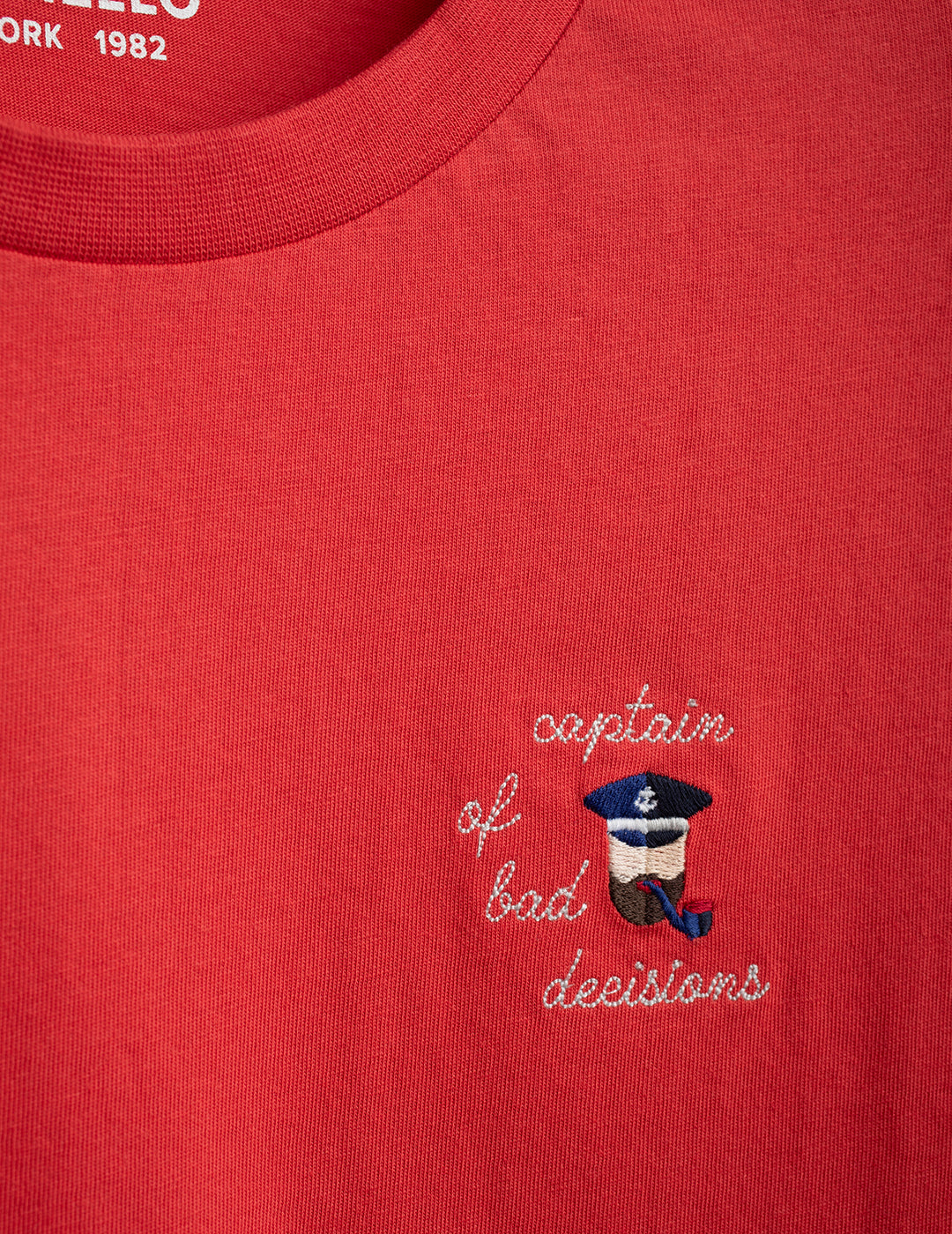 T-shirt girocollo con grafica ricamata uomo lobster fm26s15tg cc-a0211 T-shirt girocollo con grafica ricamata