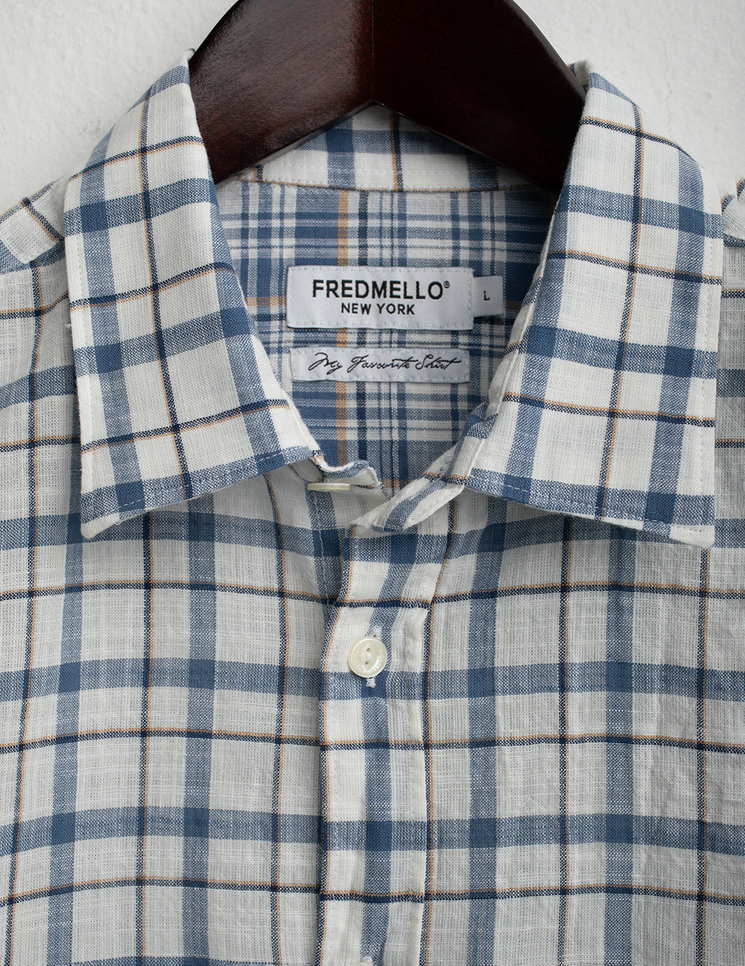 Check Shirt man white fm26s14ct cc-a0001 Check Shirt