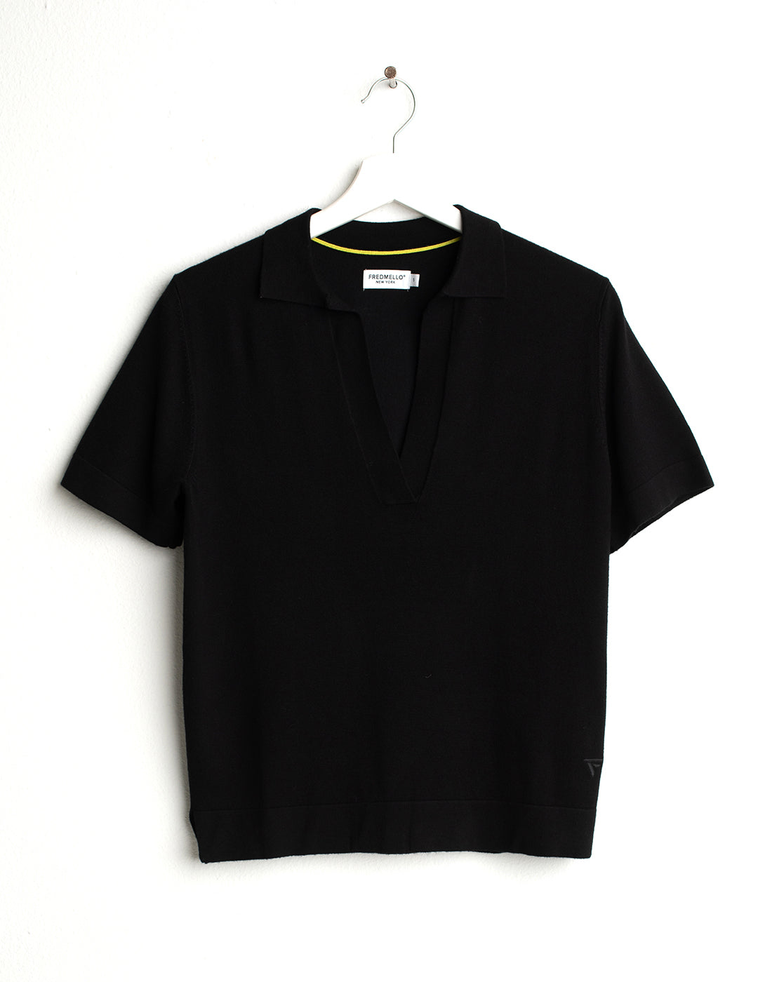 Short-Sleeve Knit Polo woman black fw26s04mm cc-a0951 Short-Sleeve Knit Polo