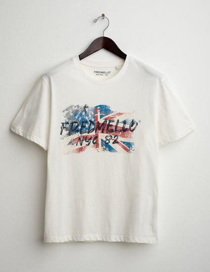 T-shirt girocollo con grafica stampata
