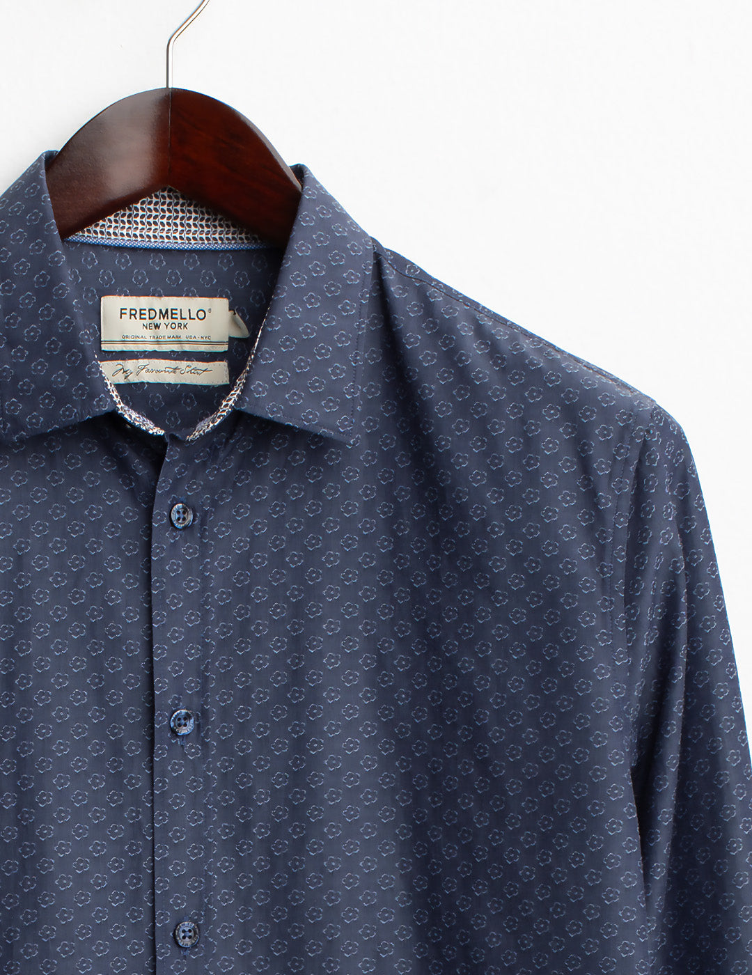 Jacquard patterned shirt man blue fm25w05ct cc-a0601 Jacquard patterned shirt