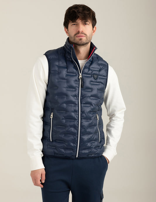 Ultralight Ripstop Nylon Sleeveless Jacket man blue fm26s01ks cc-a0601