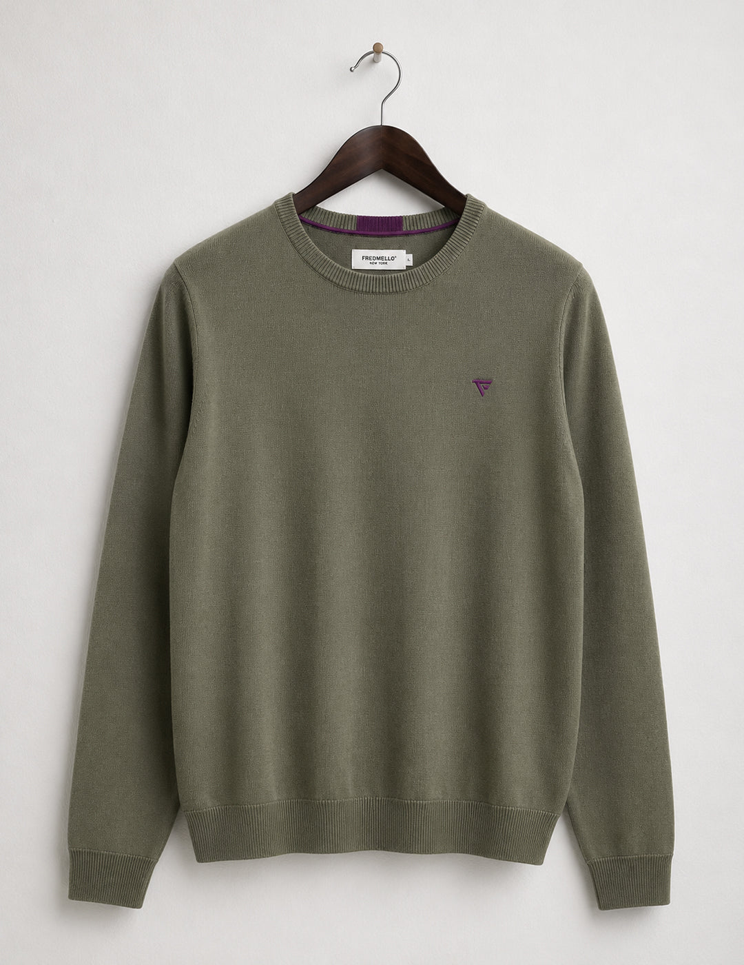 Maglia girocollo a maniche lunghe uomo army fm26s01mg cc-a0804 MAGLIA M/L G/C UNITO MAN