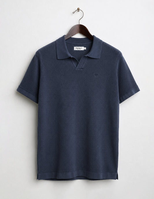 Polo in maglia punto piquet uomo blue fm26s04ma cc-a0601