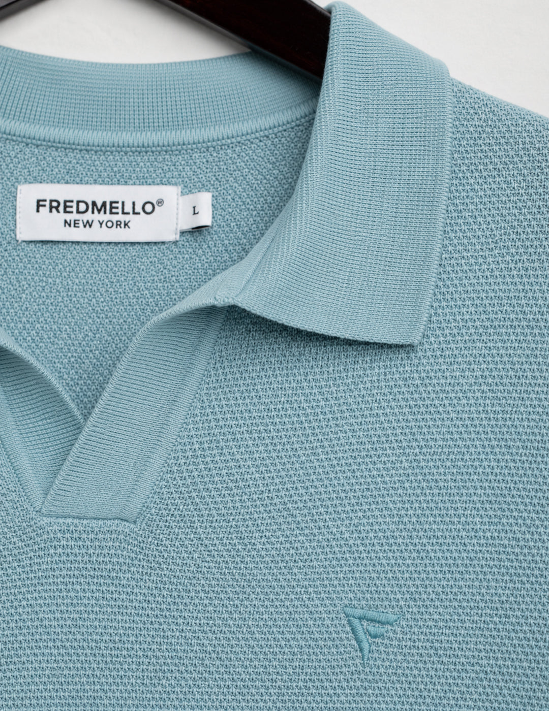 Piqué Knit Polo Shirt man aqua fm26s04ma cc-a0712 MAGLIA M/M C/POLO UNITO MAN