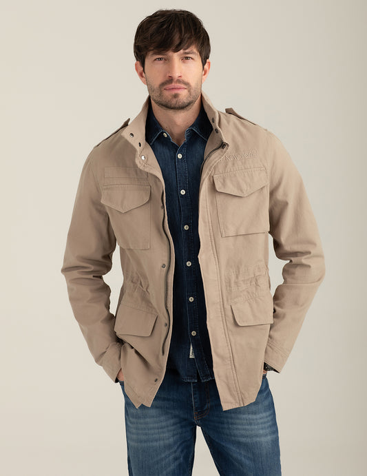 Canvas Field Jacket man sand fm26s06ku cc-a0110