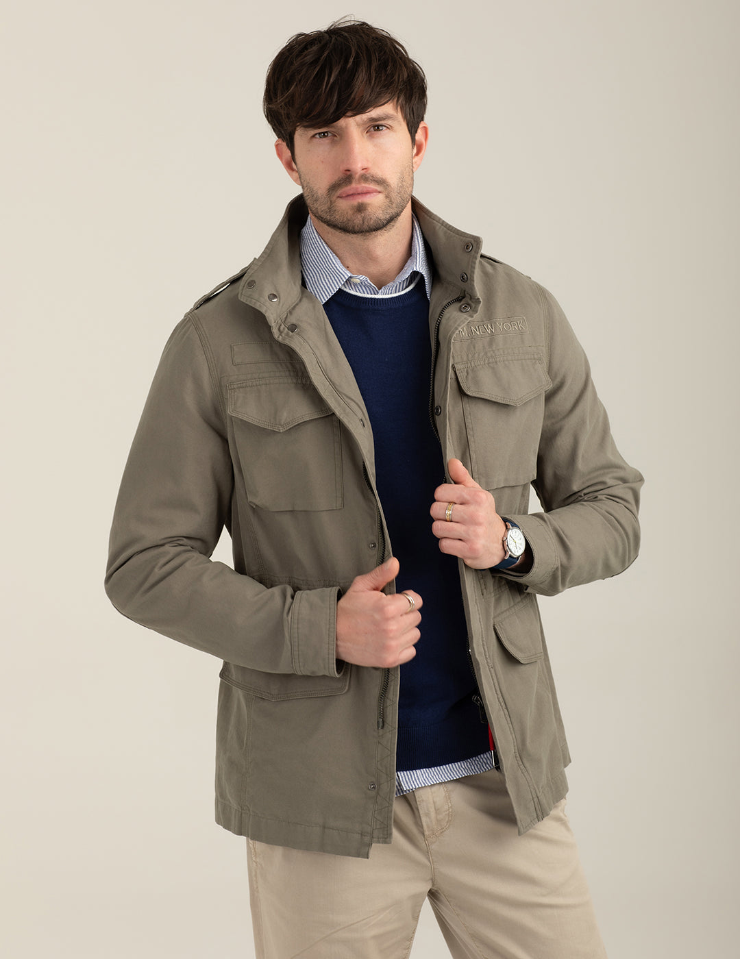 Field jacket in canvas uomo army fm26s06ku cc-a0804 CAPOSPALLA GIUBBOTTO UNTO MAN
