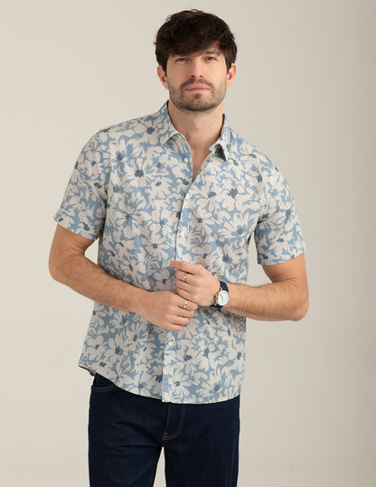 CAMICIA M/L STAMPATA MAN