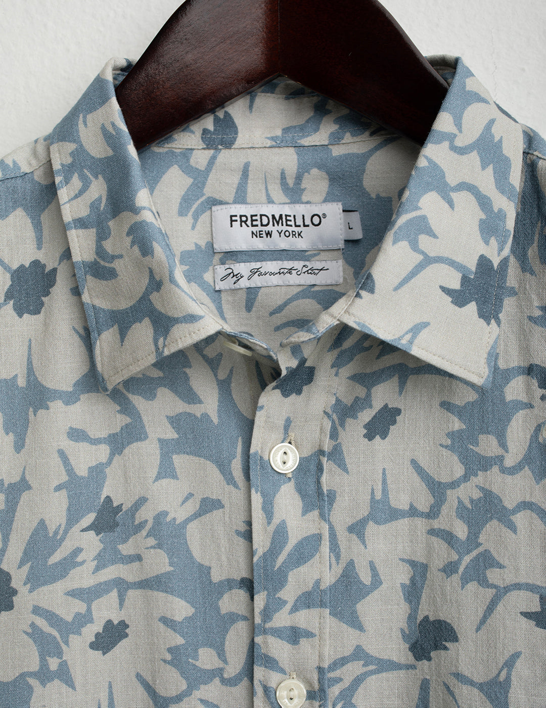 Camicia manica corta stampata uomo light blue fm26s10cs cc-a1001 CAMICIA M/L STAMPATA MAN