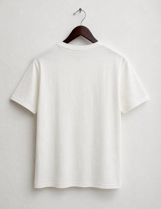 T-shirt girocollo con stampa effetto used - back - 002
