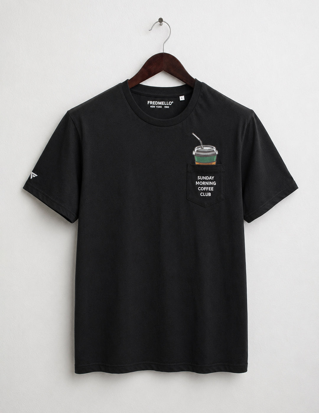 T-shirt girocollo con taschino e grafica uomo black fm26s30tg cc-a0951 T-SHIRT M/M G/C UNITO MAN