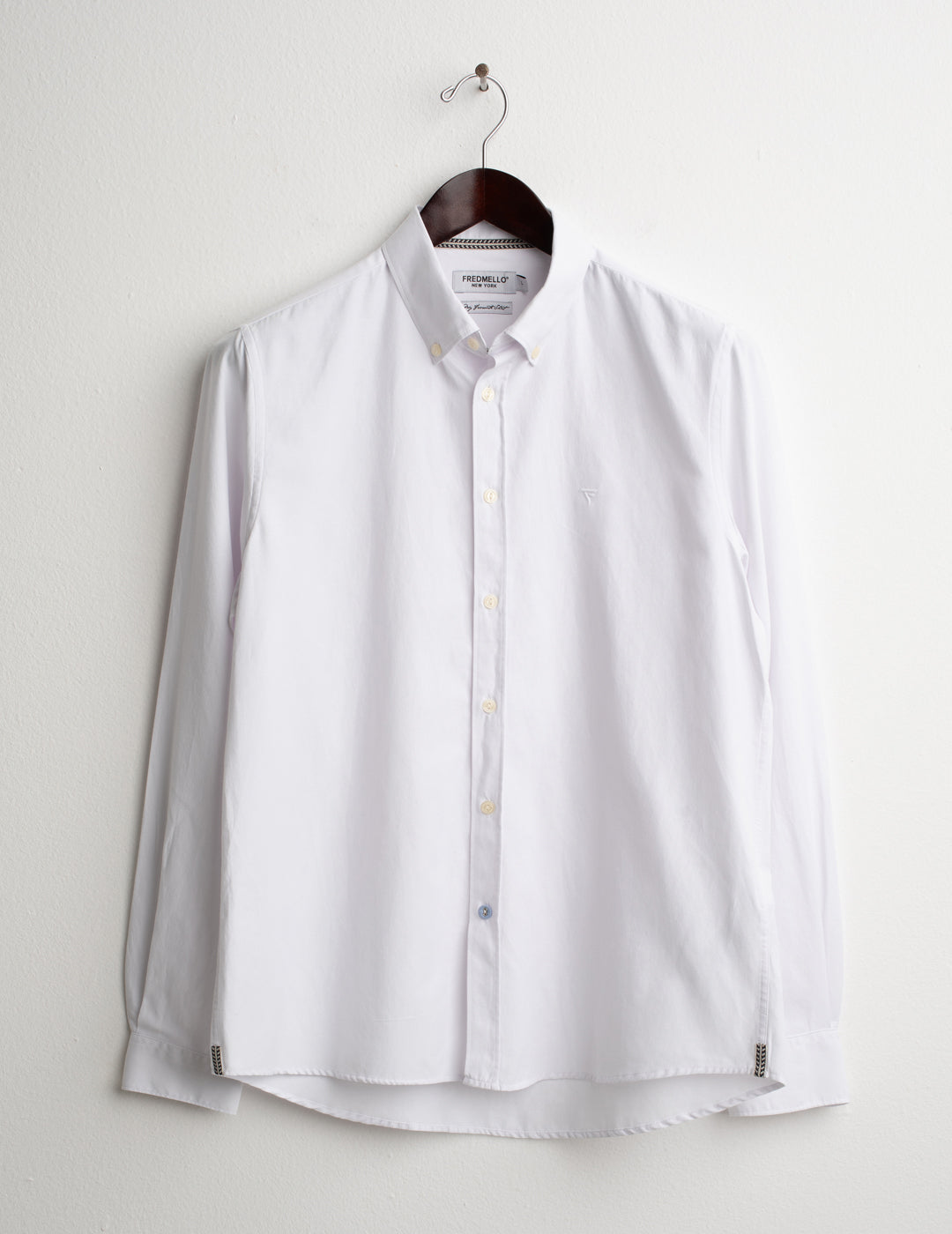 CAMICIA OXFORD CON DETTAGLI A CONTRASTO uomo white fm26w01cu cc-a0001 CAMICIA M/L UNITO MAN