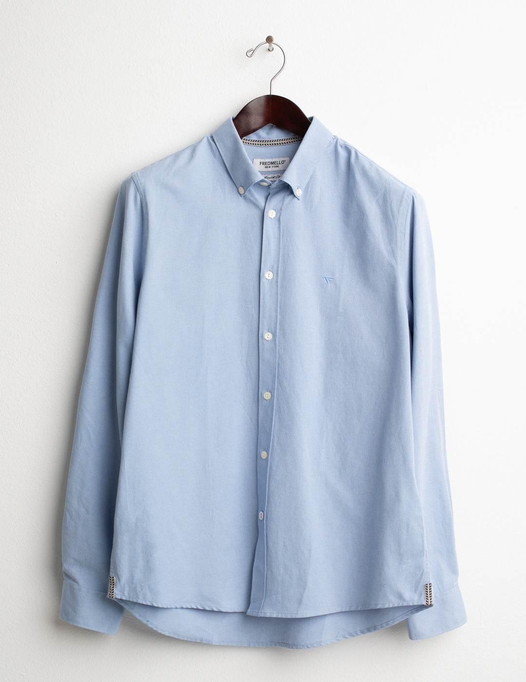 CAMICIA OXFORD CON DETTAGLI A CONTRASTO uomo light blue fm26w01cu cc-a1001 CAMICIA M/L UNITO MAN