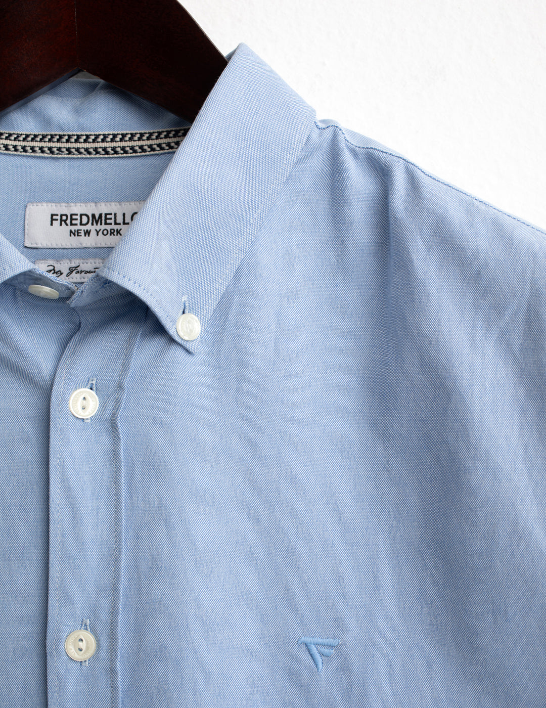 CAMICIA OXFORD CON DETTAGLI A CONTRASTO uomo light blue fm26w01cu cc-a1001 CAMICIA M/L UNITO MAN