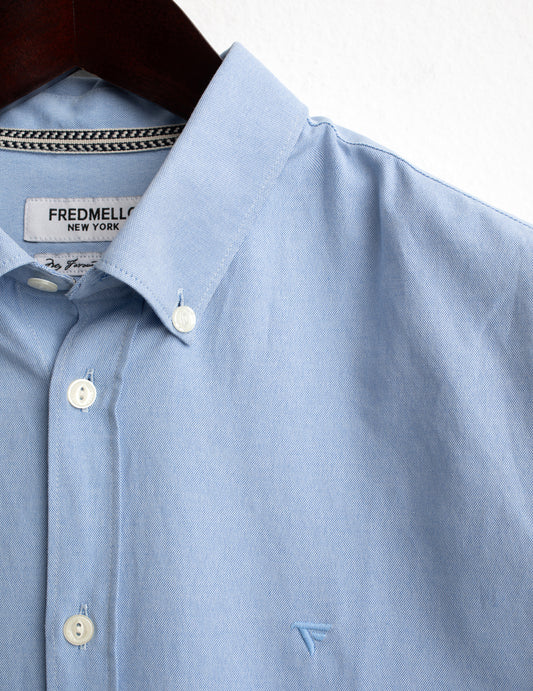CAMICIA OXFORD CON DETTAGLI A CONTRASTO - back - 002