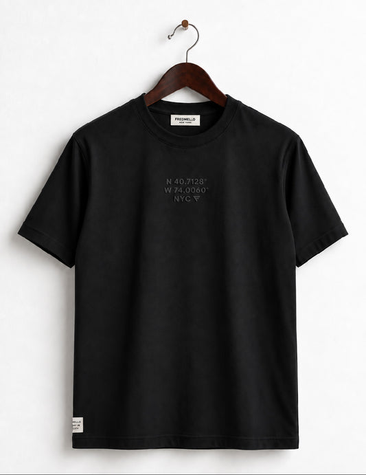 T-SHIRT GIROCOLLO CON STAMPA 3D uomo black fm26w01tg cc-a0951