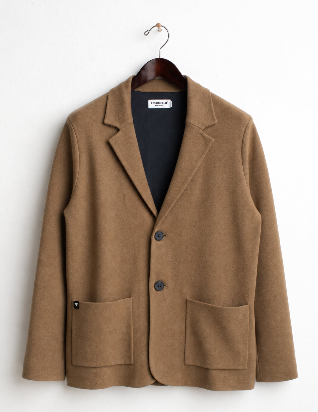 BLAZER MONOPETTO IN MAGLIA VANISÉ ESSENTIAL uomo camel fm26w02bm cc-a0252 BLAZER MAGLIA UNITO MAN