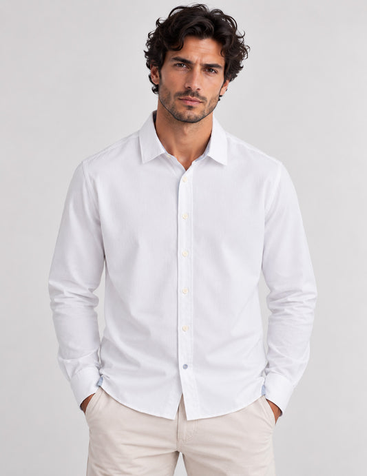 CAMICIA TINTOFILO JACQUARD uomo white fm26w02ct cc-a0001