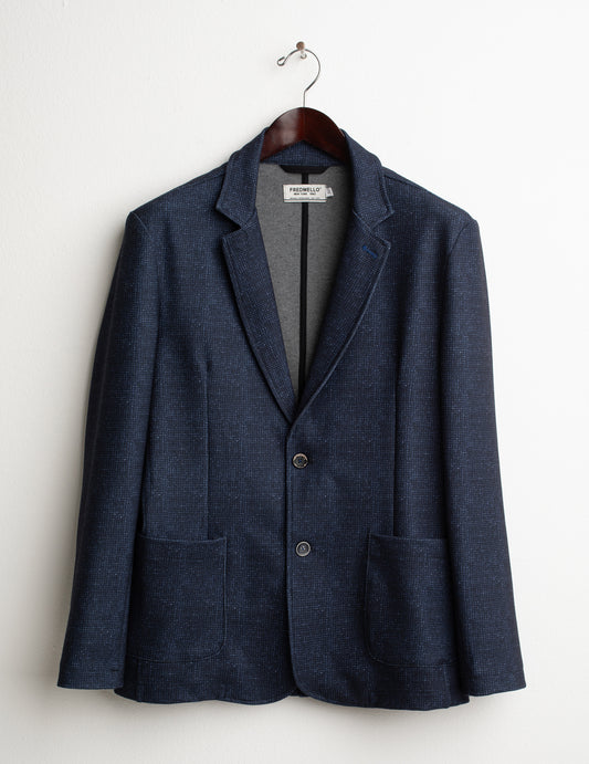 BLAZER MONOPETTO IN MICROFANTASIA uomo blue fm26w03bt cc-a0601