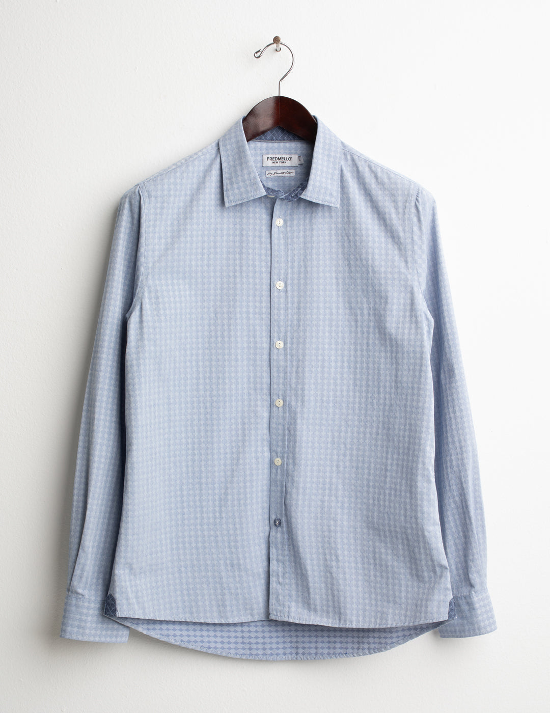 CAMICIA TINTOFILO JACQUARD CON DETTAGLI A CONTRASTO uomo light blue fm26w03ct cc-a1001 CAMICIA M/L TINTOFILO MAN