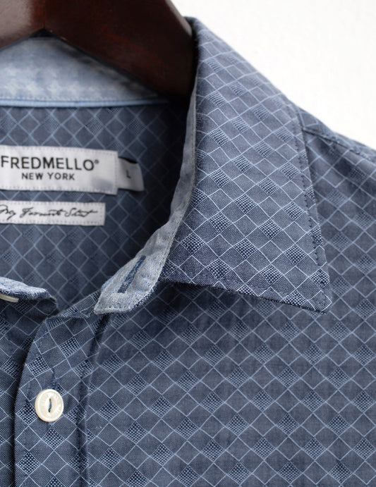CAMICIA TINTOFILO JACQUARD CON DETTAGLI A CONTRASTO - back - 002