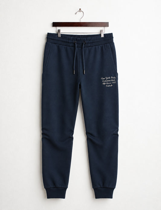 PANTALONE IN FELPA CON GRAFICA RICAMATA uomo blue fm26w03pf cc-a0601