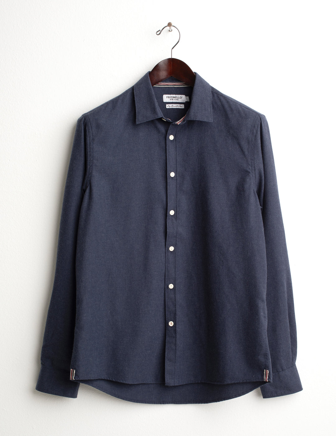CAMICIA IN VAIELLA CON DETTAGLI A CONTRASTO uomo blue fm26w04cu cc-a0601 CAMICIA M/L UNITO MAN