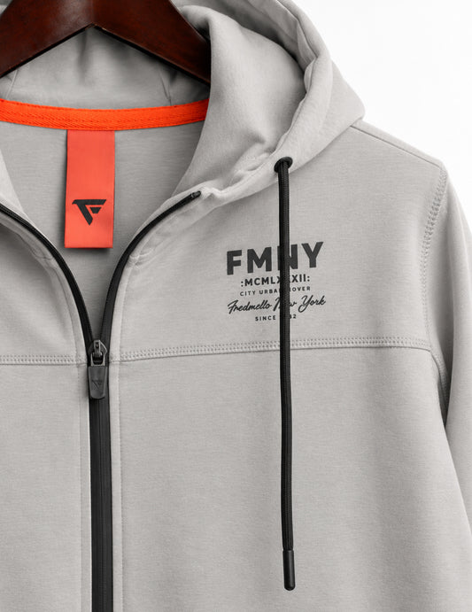 FELPA FULL ZIP CON DETTAGLI 3D - back - 002