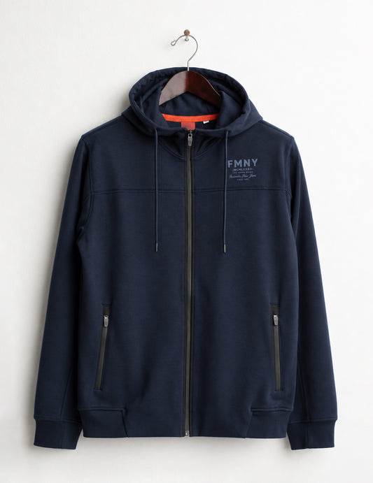 FELPA FULL ZIP CON DETTAGLI 3D uomo blue fm26w04fz cc-a0601