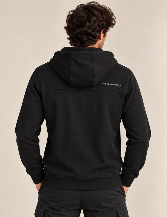 FELPA FULL ZIP CON DETTAGLI 3D - back - 002