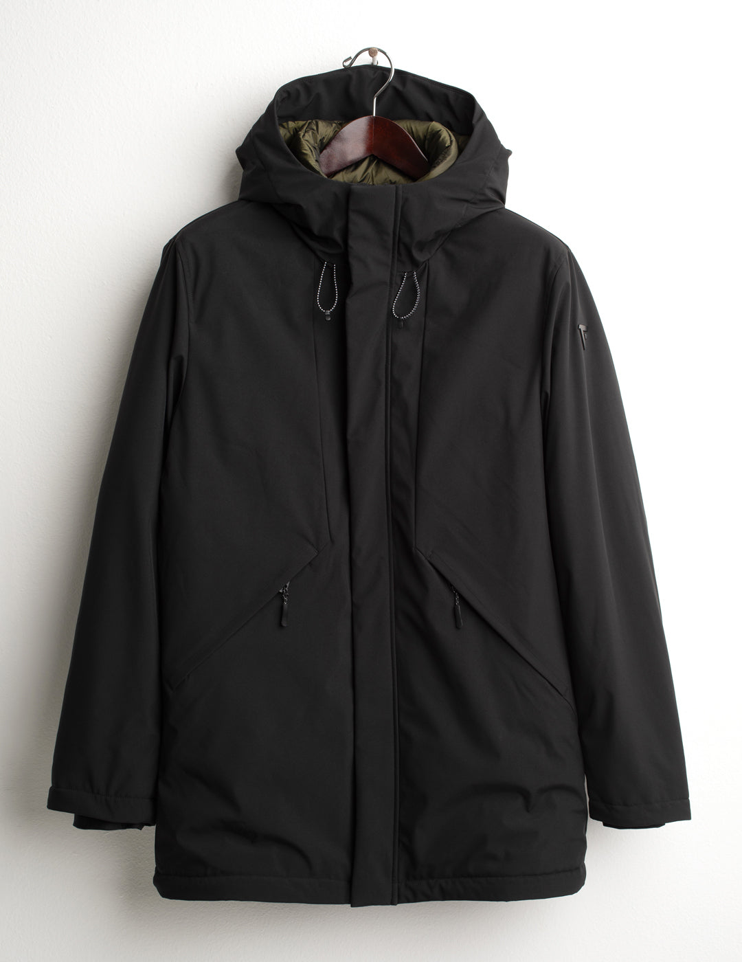 GIUBBOTTO BICOLORE CON CAPPUCCIO IMBOTTITO uomo black fm26w04ku cc-a0951 CAPOSPALLA GIUBBOTTO UNITO MAN