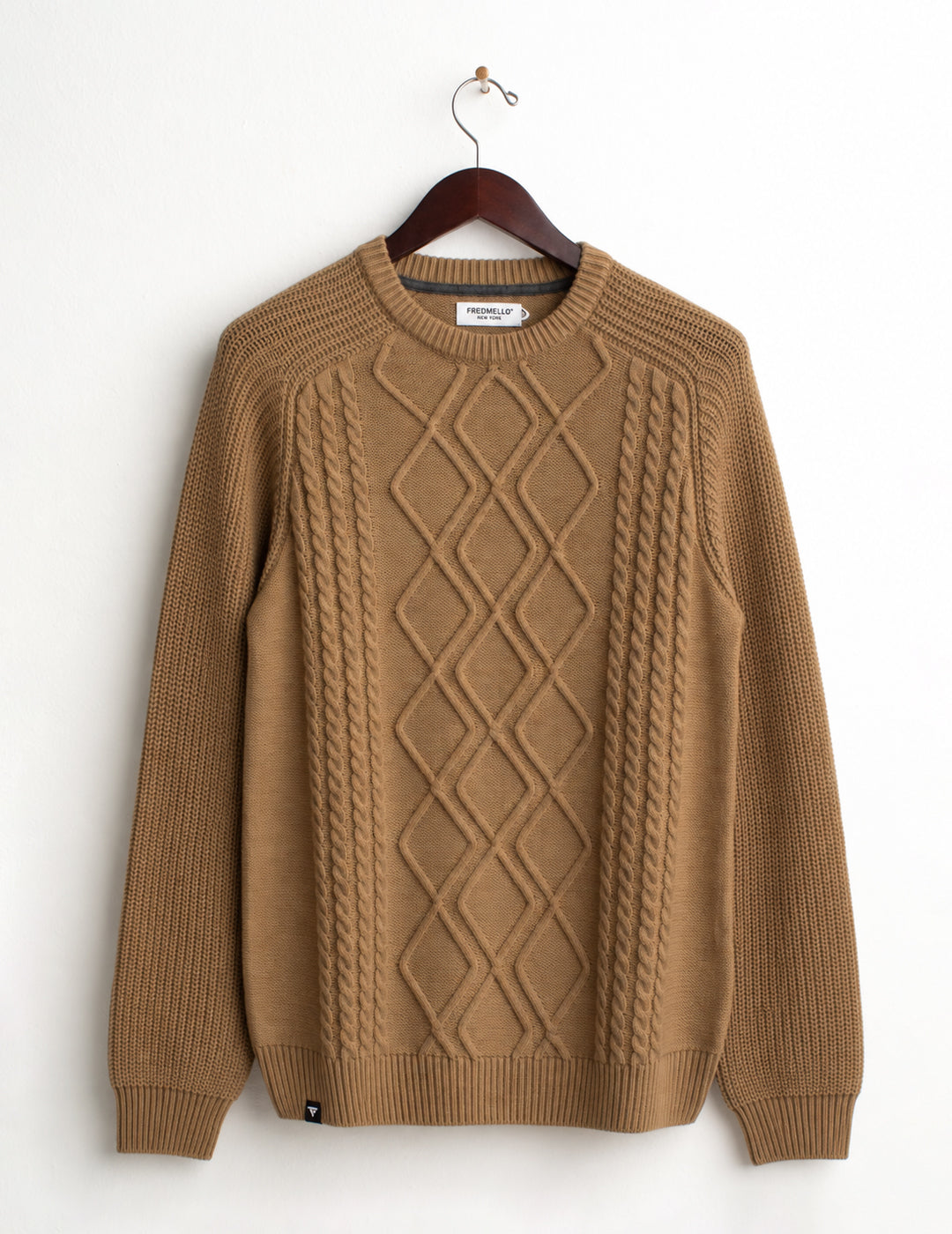 MAGLIA GIROCOLLO RAGLAN uomo camel fm26w04mg cc-a0252 MAGLIA M/L G/C UNITO
