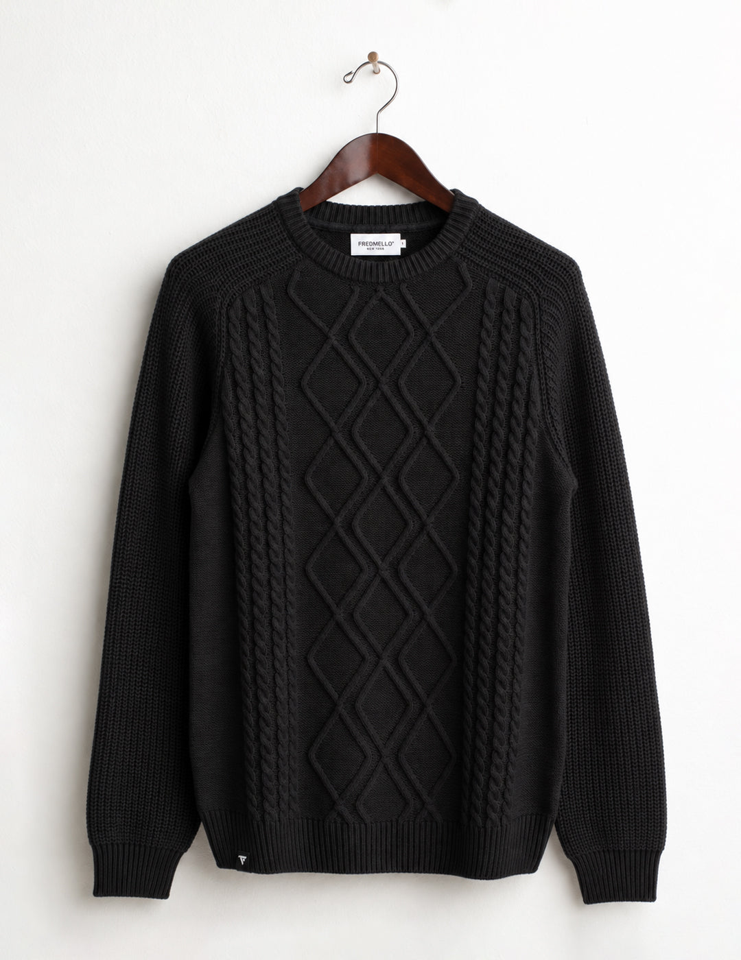 MAGLIA GIROCOLLO RAGLAN uomo black fm26w04mg cc-a0951 MAGLIA M/L G/C UNITO
