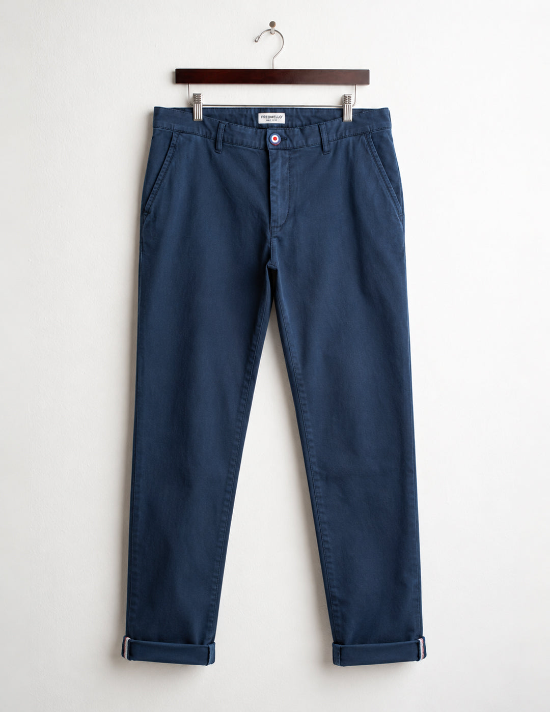 SLIM-FIT STRETCH GABARDINE CHINO TROUSERS man blue fm26w04pu cc-a0601 PANTALONE UNITO MAN