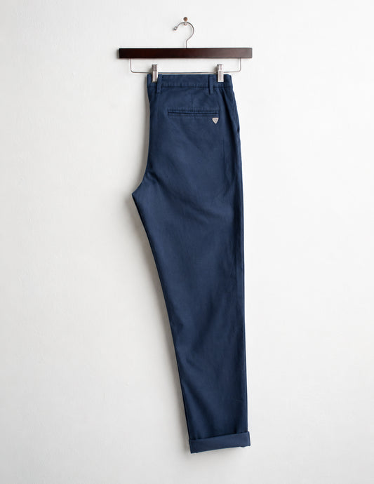 SLIM-FIT STRETCH GABARDINE CHINO TROUSERS - back - 002